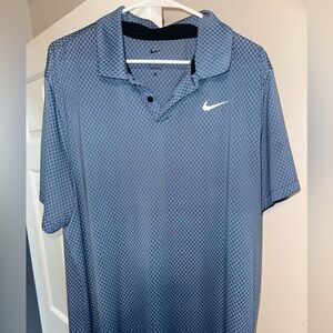 Nike Men's Textured Blue Polo Shirt